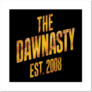 The dawnasty est. 2008Distressed Orange Yellow colors Posters and Art